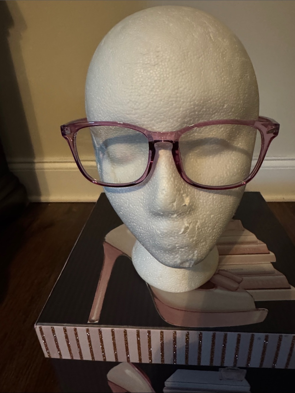 Translucent Lilac Square Frame Bluelight Glasses